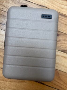 AWAY Travel Mini sand beige tan case Suitcase accessories holder luggage $45